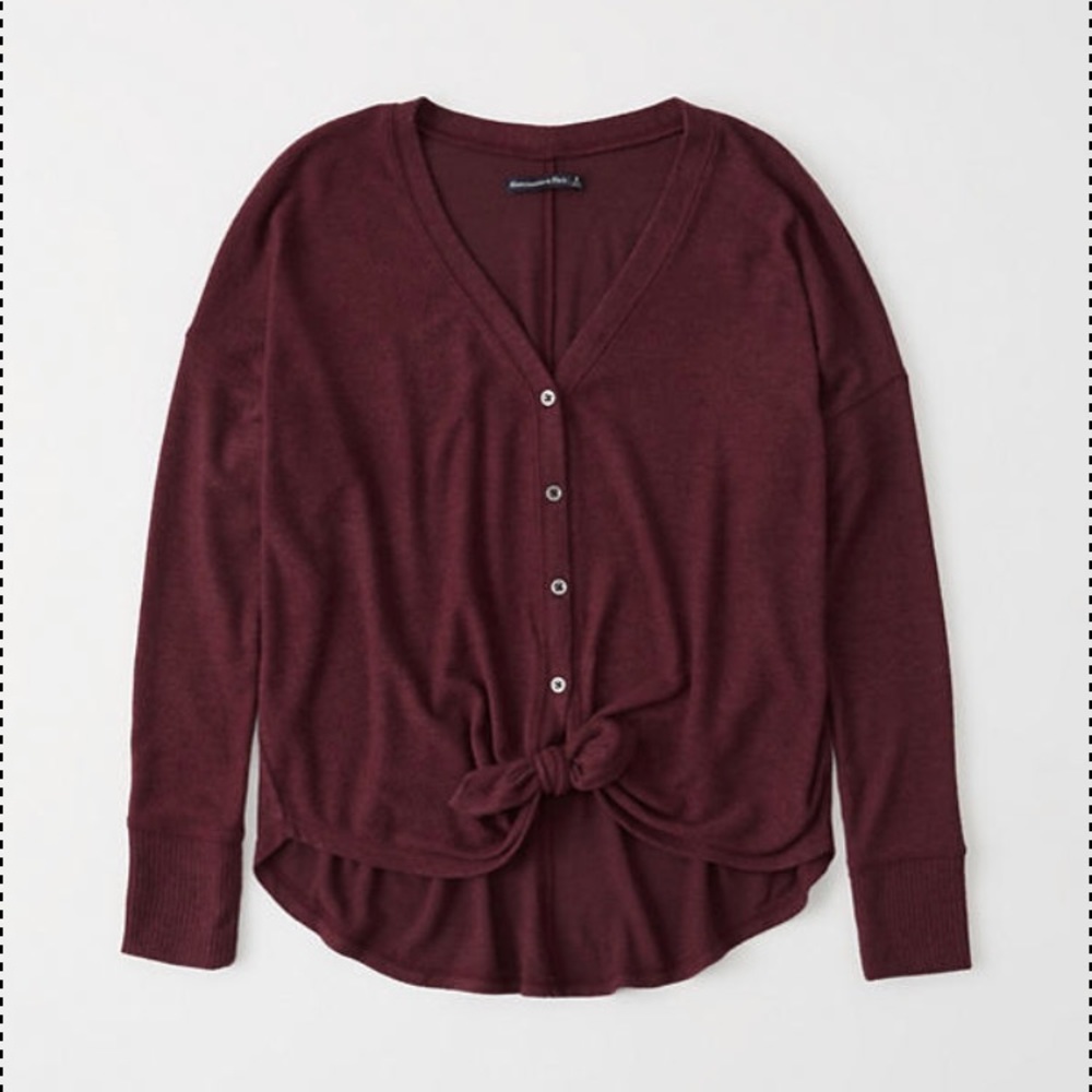 Abercrombie & Fitch Cozy Tie Front Button Up